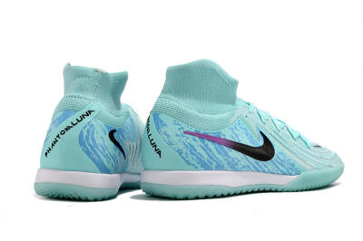 Men's Nike Phantom Luna Elite NU IC Football Shoes - Jade/Black/Purple