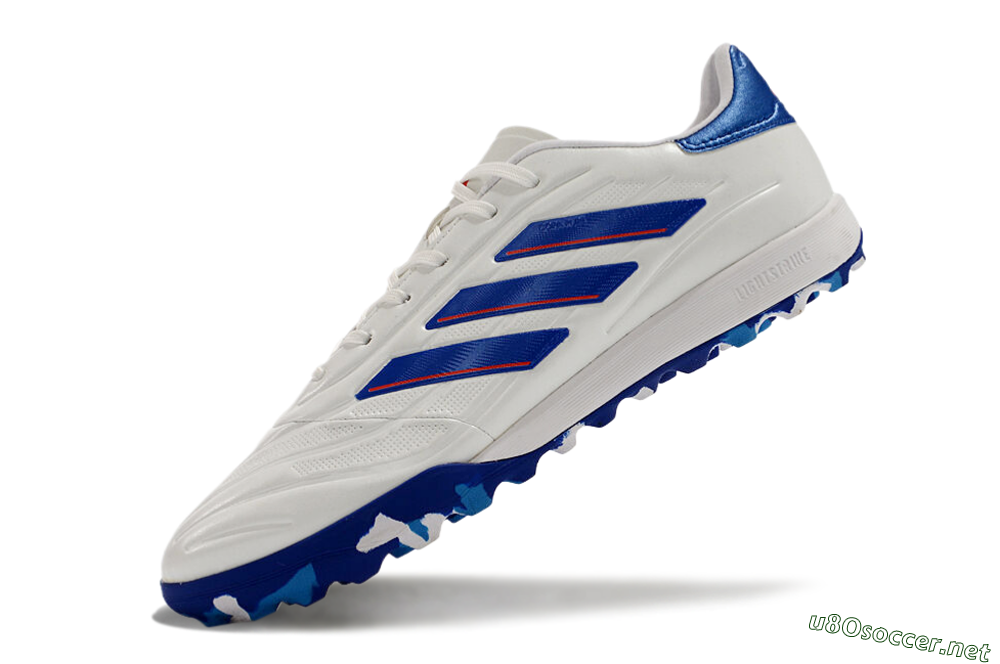 Men's Adidas Copa Pure.3 TF Football Shoes - White/Blue/Red 5