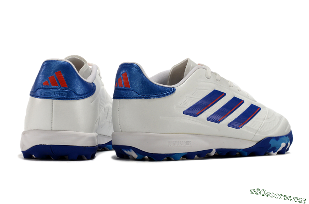 Men's Adidas Copa Pure.3 TF Football Shoes - White/Blue/Red 6