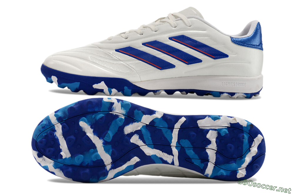 Men's Adidas Copa Pure.3 TF Football Shoes - White/Blue/Red 1