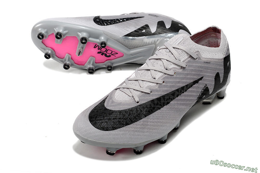 Men's Nike Air Zoom Mercurial Vapor 15 Elite AG Football Boots - Grey/Black/Pink 3