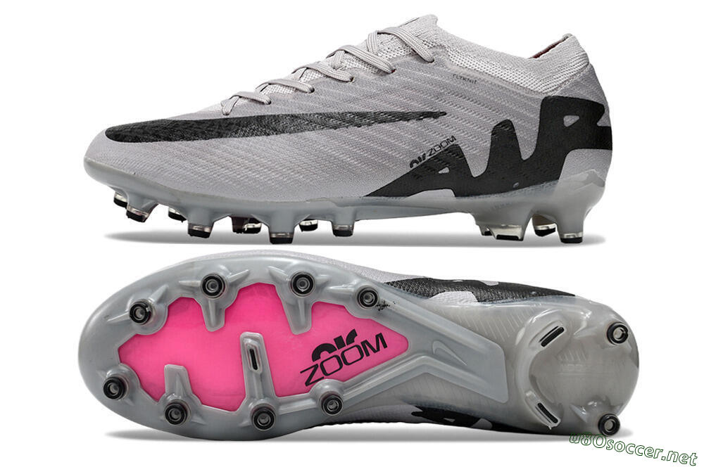 Men's Nike Air Zoom Mercurial Vapor 15 Elite AG Football Boots - Grey/Black/Pink 1