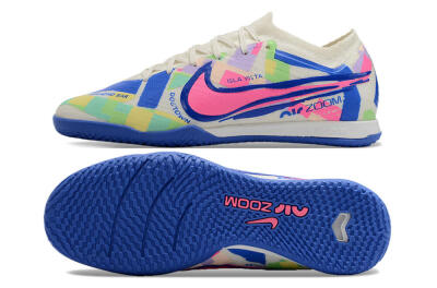 Men's Nike Air Zoom Mercurial Vapor 15 Elite IC Football Shoes - White/Blue/Pink/Yellow