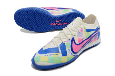 Men's Nike Air Zoom Mercurial Vapor 15 Elite IC Football Shoes - White/Blue/Pink/Yellow