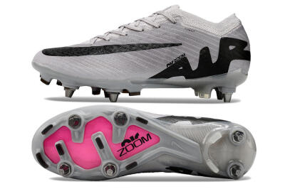 Men's Nike Air Zoom Mercurial Vapor 15 Elite SG Football Boots - Grey/Black/Pink