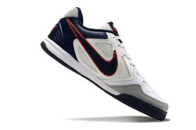 Men's Supre x Nike SB Gato IC Football Shoes - White/Black/Red/Blue
