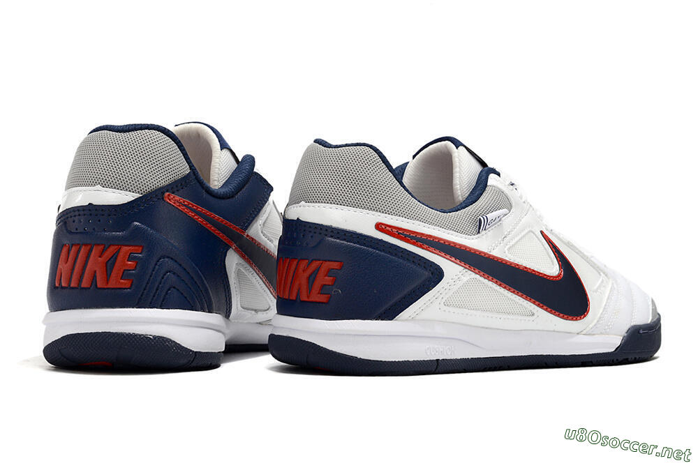Men's Supre x Nike SB Gato IC Football Shoes - White/Black/Red/Blue 6