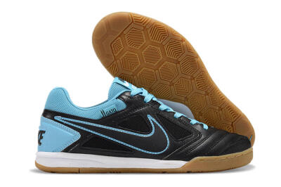 Men's Supre x Nike SB Gato IC Football Shoes - Black/Blue/White