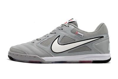 Men's Supre x Nike SB Gato IC Football Shoes - Grey/White/Red/Black