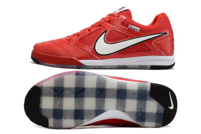 Men's Supre x Nike SB Gato IC Football Shoes - Red/White/Black