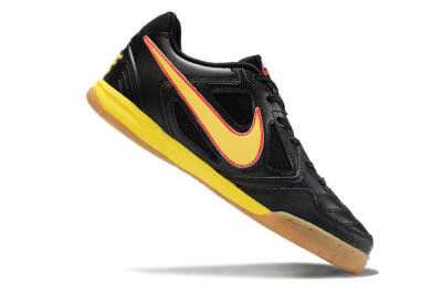 Men's Supre x Nike SB Gato IC Football Shoes - Black/Yellow/Red