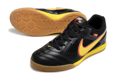 Men's Supre x Nike SB Gato IC Football Shoes - Black/Yellow/Red