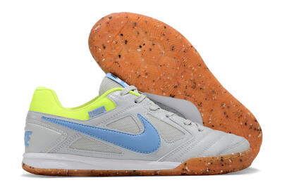 Men's Supre x Nike SB Gato IC Football Shoes - Grey/Blue/Yellow