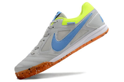 Men's Supre x Nike SB Gato IC Football Shoes - Grey/Blue/Yellow