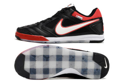 Men's Supre x Nike SB Gato IC Football Shoes - Black/White/Red