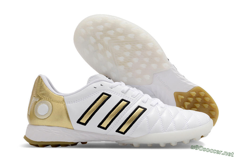 Men's Adidas AdiPure Limited Edition 11PRO TK TF Football Shoes - White/Yellow/Gold 2