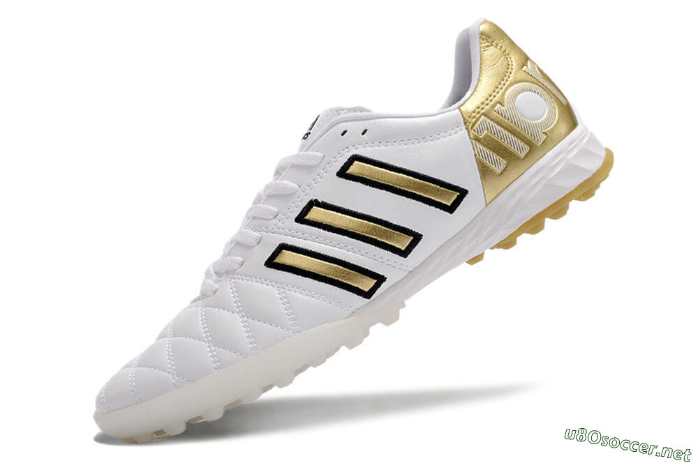 Men's Adidas AdiPure Limited Edition 11PRO TK TF Football Shoes - White/Yellow/Gold 5