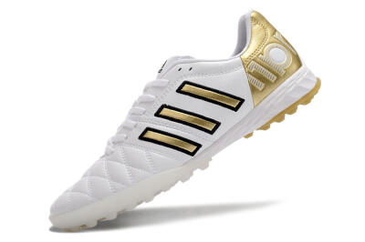 Men's Adidas AdiPure Limited Edition 11PRO TK TF Football Shoes - White/Yellow/Gold