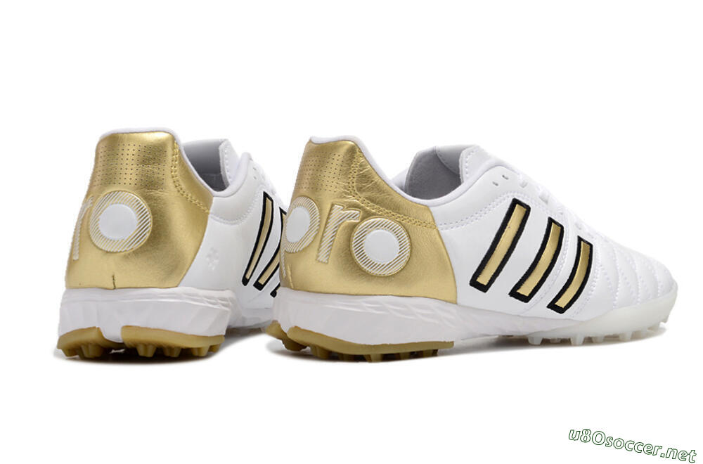Men's Adidas AdiPure Limited Edition 11PRO TK TF Football Shoes - White/Yellow/Gold 6
