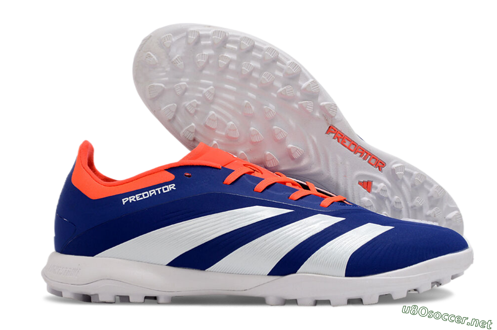 Unisex Adidas Predator 24 Elite TF Football Shoes - Blue/White/Red 2