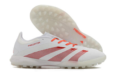 Unisex Adidas Predator 24 Elite TF Football Shoes - White/Red