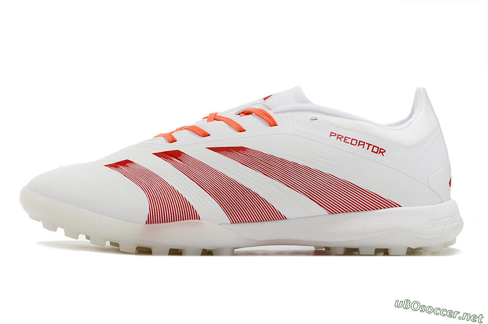 Unisex Adidas Predator 24 Elite TF Football Shoes - White/Red 0