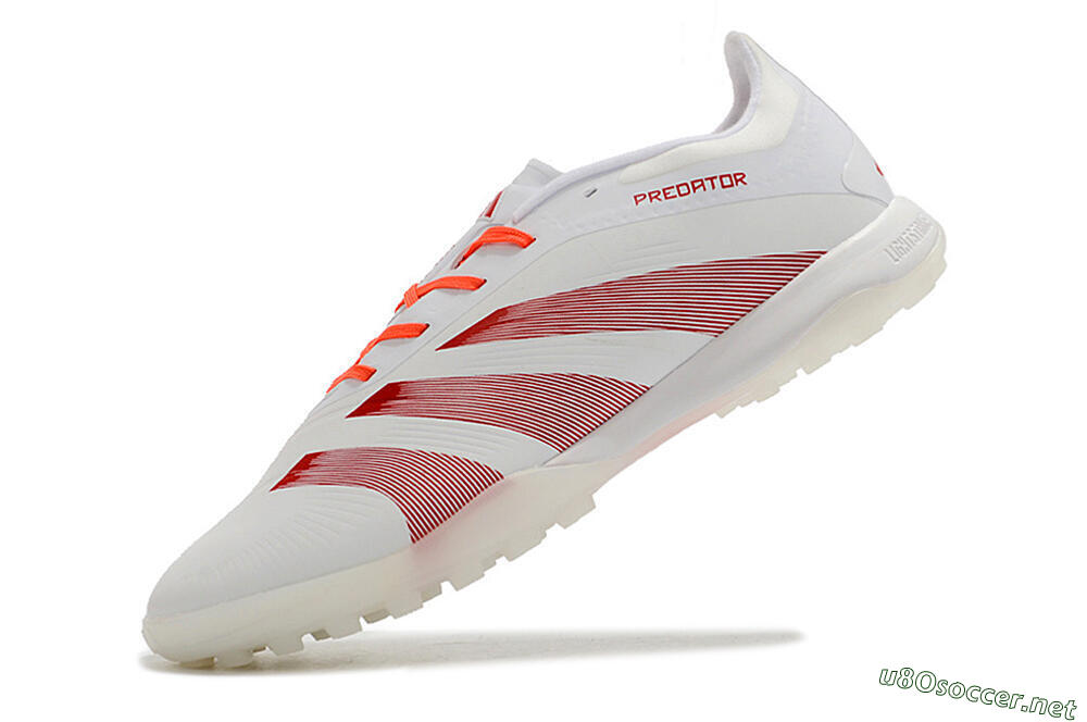 Unisex Adidas Predator 24 Elite TF Football Shoes - White/Red 5