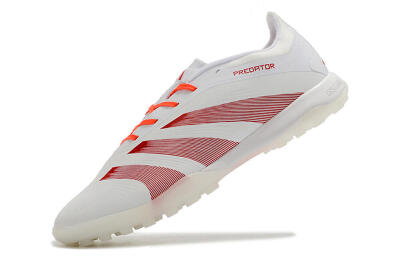 Unisex Adidas Predator 24 Elite TF Football Shoes - White/Red