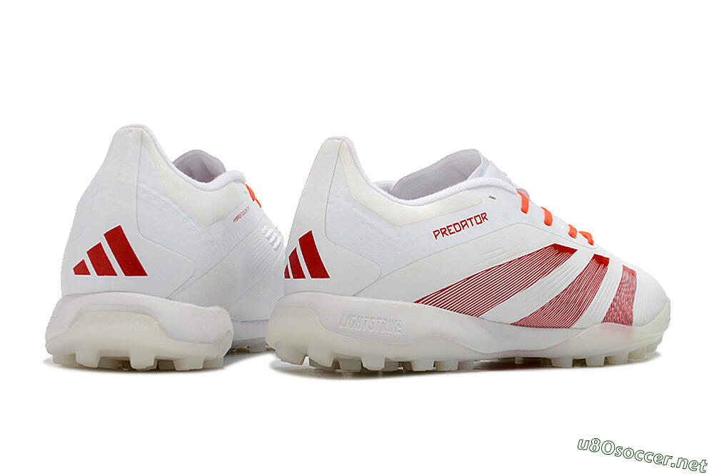 Unisex Adidas Predator 24 Elite TF Football Shoes - White/Red 6