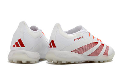 Unisex Adidas Predator 24 Elite TF Football Shoes - White/Red