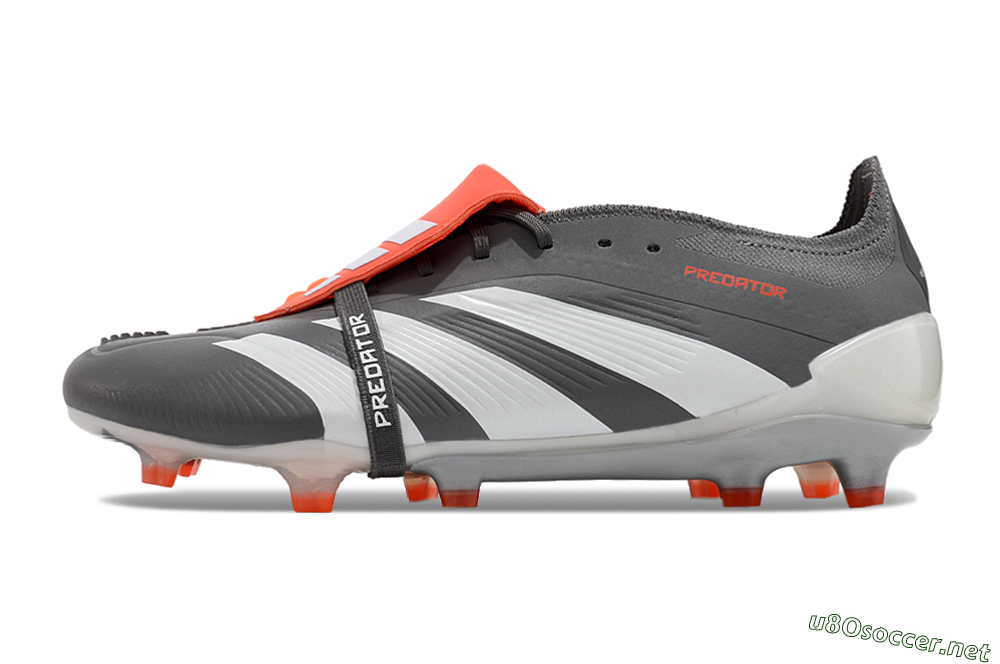Men's Adidas Predator Elite Foldover Tongue FG Football Boots - Grey/Red/White 0