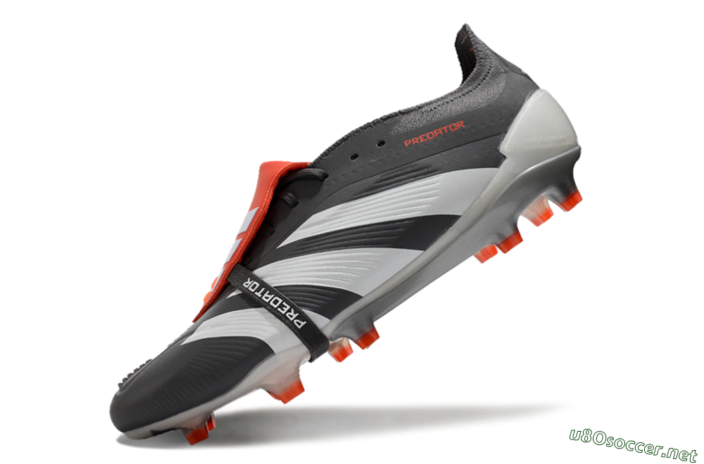Men's Adidas Predator Elite Foldover Tongue FG Football Boots - Grey/Red/White 5