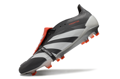 Men's Adidas Predator Elite Foldover Tongue FG Football Boots - Grey/Red/White