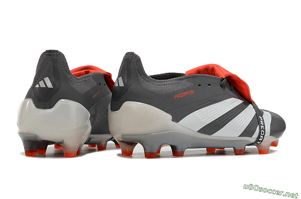 Men's Adidas Predator Elite Foldover Tongue FG Football Boots - Grey/Red/White 6