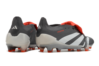 Men's Adidas Predator Elite Foldover Tongue FG Football Boots - Grey/Red/White