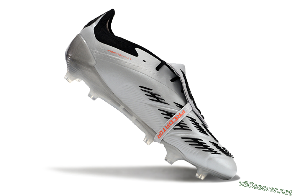 Men's Adidas Predator Elite Foldover Tongue FG Football Boots - Silver/Black/Red 4