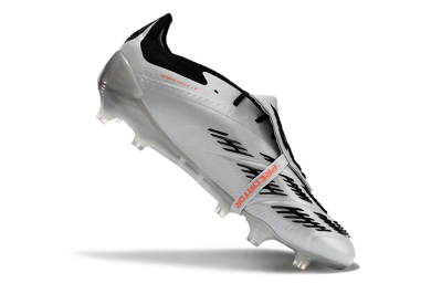 Men's Adidas Predator Elite Foldover Tongue FG Football Boots - Silver/Black/Red