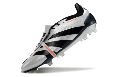 Men's Adidas Predator Elite Foldover Tongue FG Football Boots - Silver/Black/Red