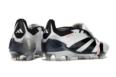 Men's Adidas Predator Elite Foldover Tongue FG Football Boots - Silver/Black/Red