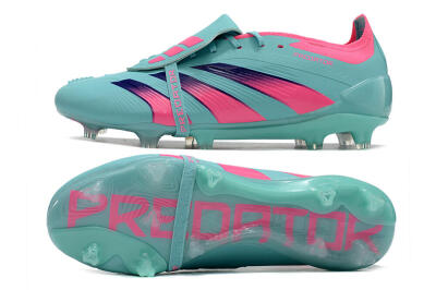 Unisex Adidas Predator Elite Foldover Tongue FG Football Boots - Jade/Red/Pink