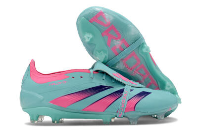 Unisex Adidas Predator Elite Foldover Tongue FG Football Boots - Jade/Red/Pink