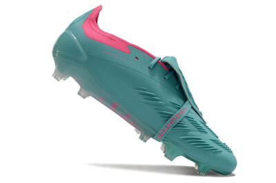 Unisex Adidas Predator Elite Foldover Tongue FG Football Boots - Jade/Red/Pink