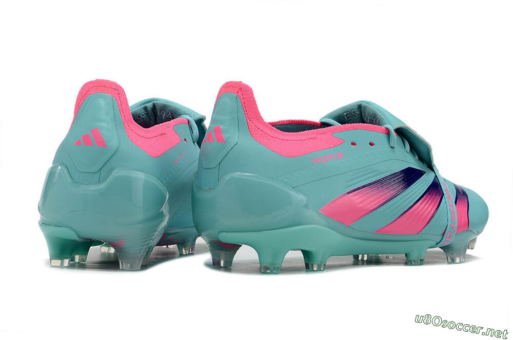 Unisex Adidas Predator Elite Foldover Tongue FG Football Boots - Jade/Red/Pink 6
