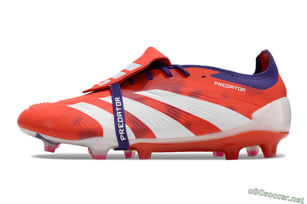 Men's Adidas Predator Elite Foldover Tongue FG Football Boots - Red/White/Black 0