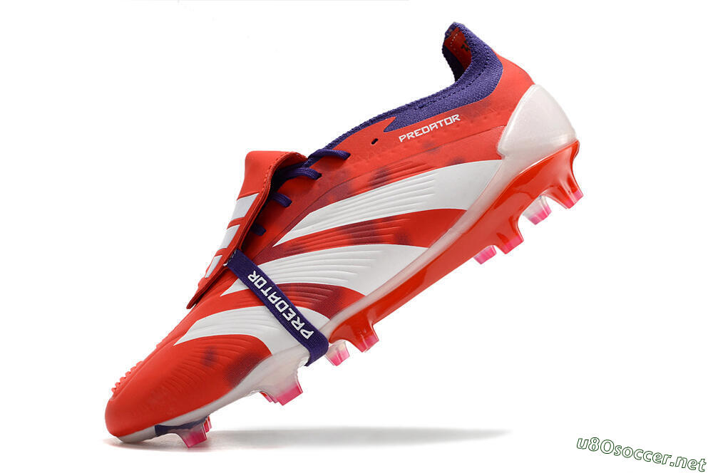 Men's Adidas Predator Elite Foldover Tongue FG Football Boots - Red/White/Black 5