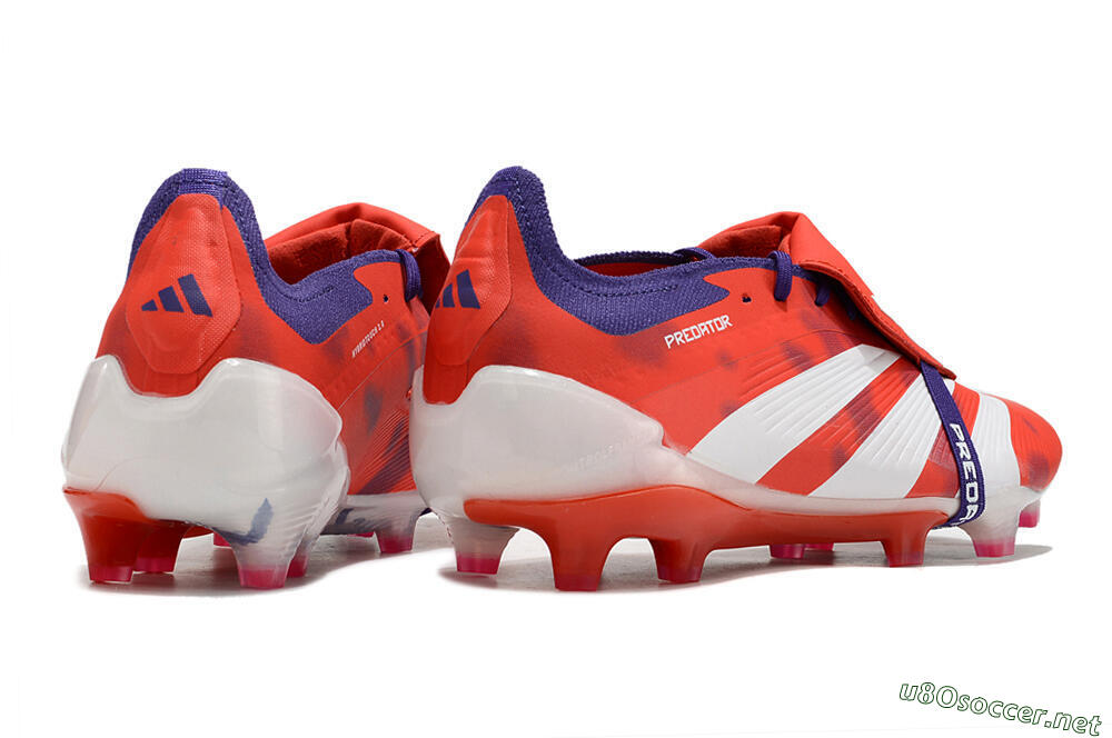 Men's Adidas Predator Elite Foldover Tongue FG Football Boots - Red/White/Black 6