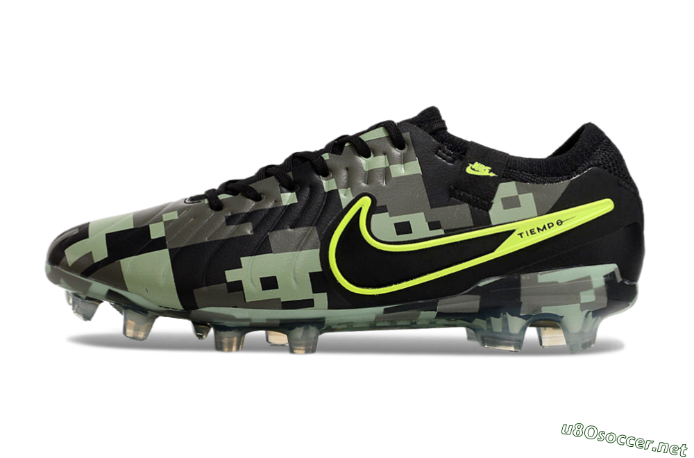 Men's Nike Tiempo Legend 10 Elite FG Football Boots - Black/Yellow/Camo 0