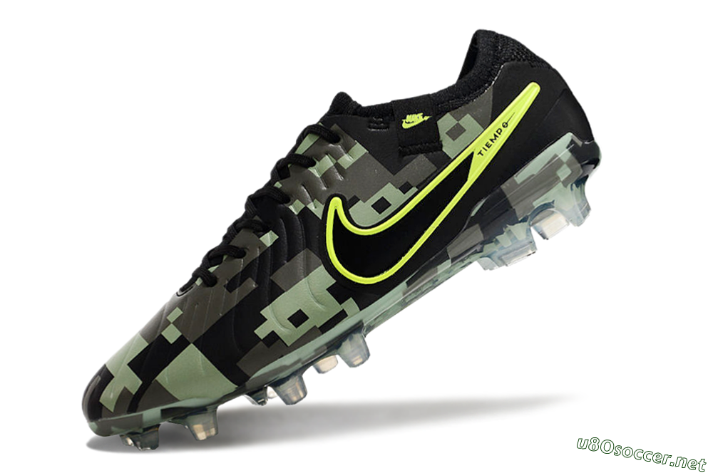 Men's Nike Tiempo Legend 10 Elite FG Football Boots - Black/Yellow/Camo 5
