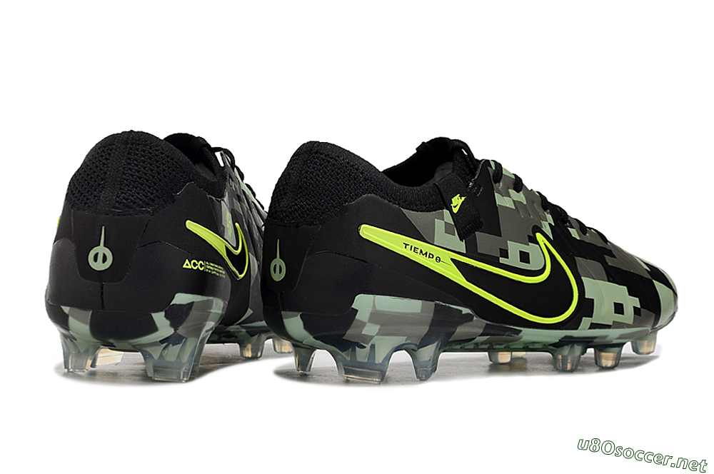 Men's Nike Tiempo Legend 10 Elite FG Football Boots - Black/Yellow/Camo 6