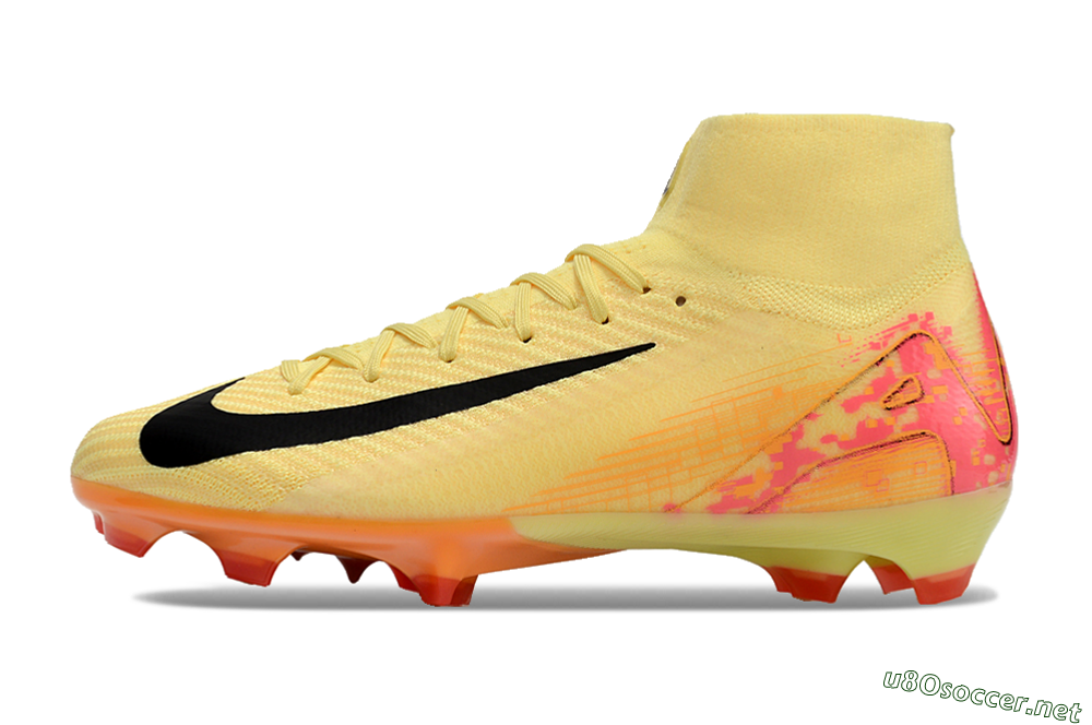 Men's Nike Air Zoom Mercurial Superfly 10 Elite FG Football Boots - Yellow/Black/Pink/Gold 0